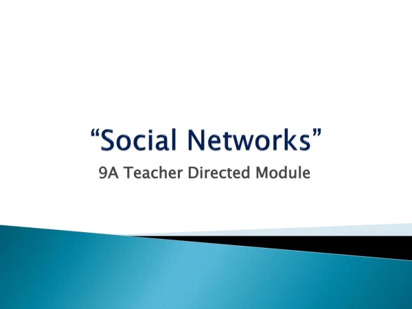 “Social Networks”