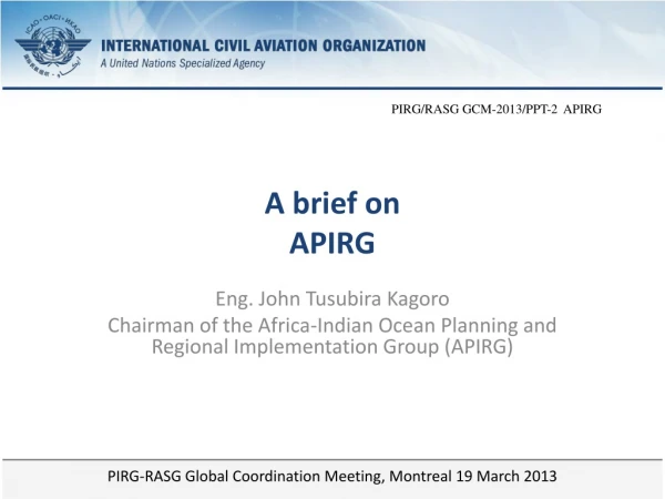 A brief on APIRG