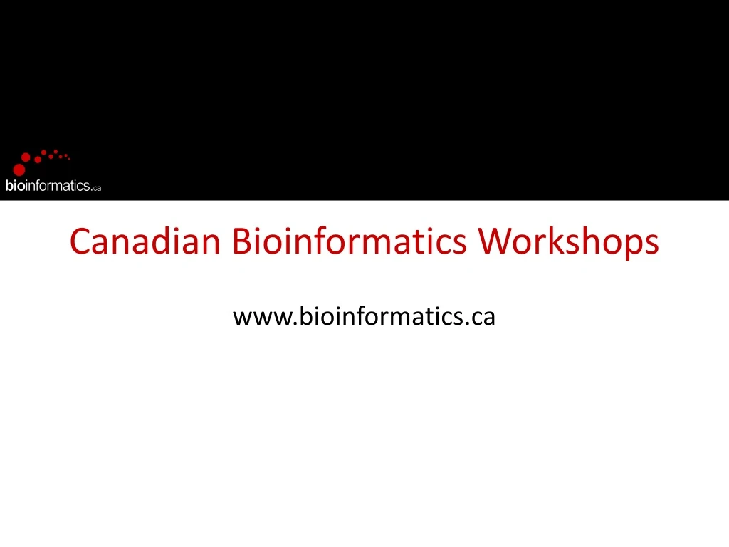 canadian bioinformatics workshops