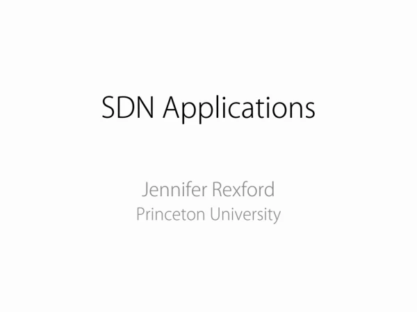 SDN Applications