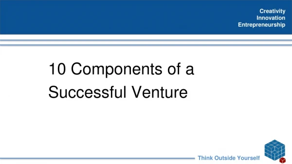 10 Components of a Successful Venture