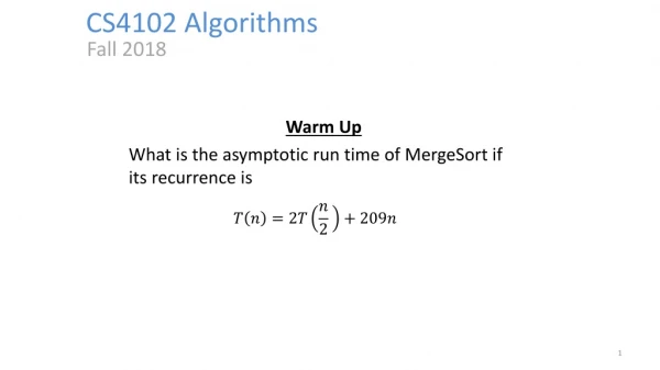 CS4102 Algorithms