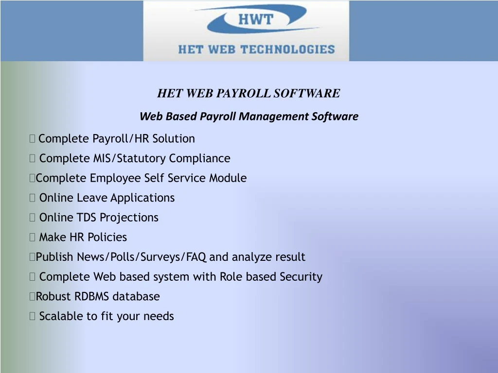 het web payroll software