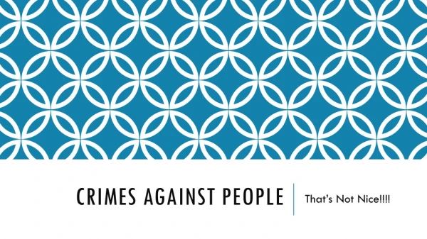 Crimes against people