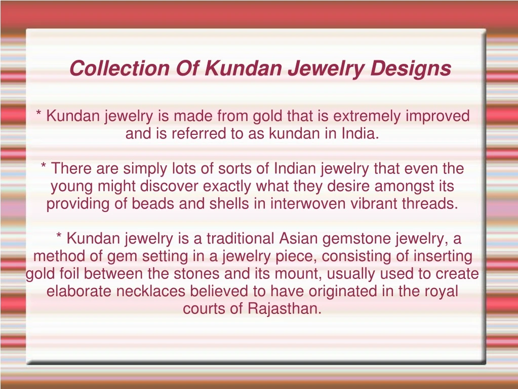 collection of kundan jewelry designs