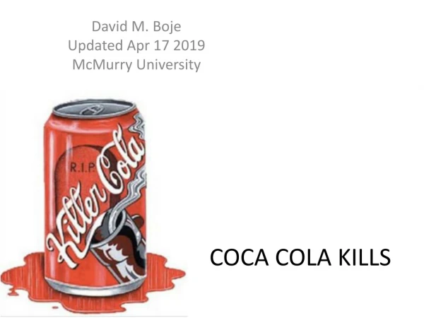 COCA COLA KILLS