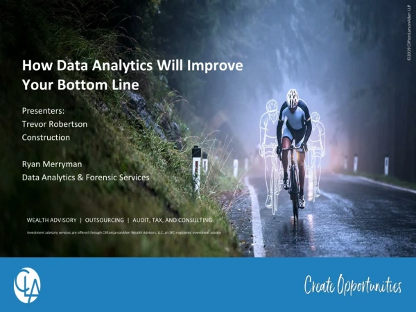 How Data Analytics Will Improve Your Bottom Line