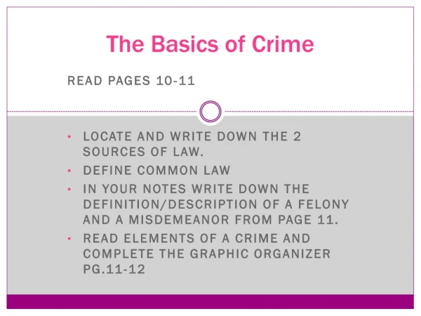 The Basics of Crime
