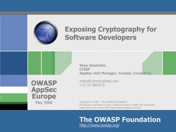 Exposing Cryptography for Software Developers