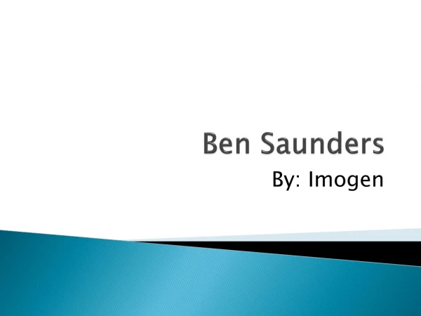 Ben Saunders