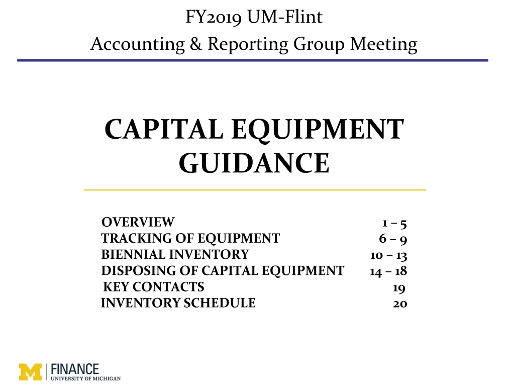 fy2019 um flint accounting reporting group meeting