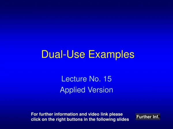 Dual-Use Examples