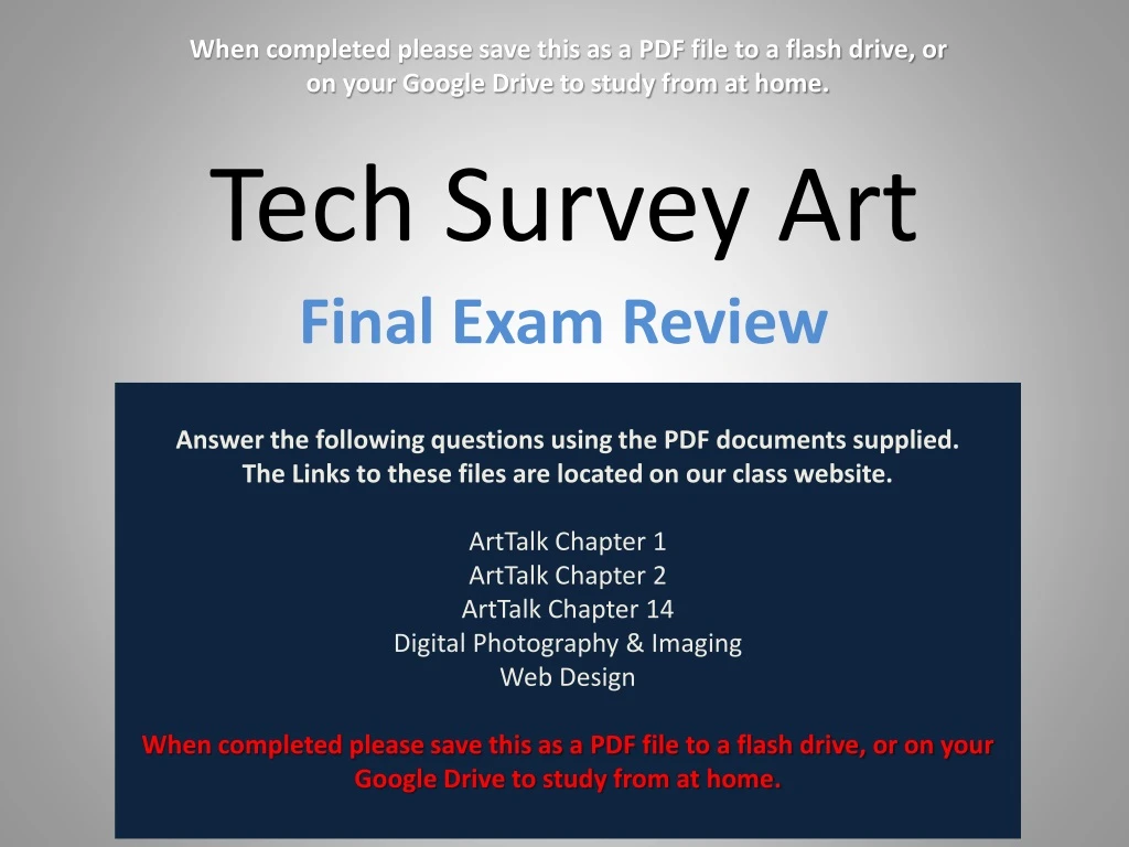 tech survey art