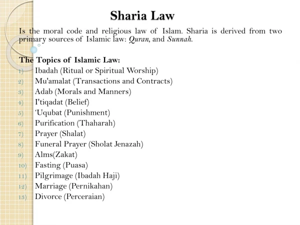 Sharia Law