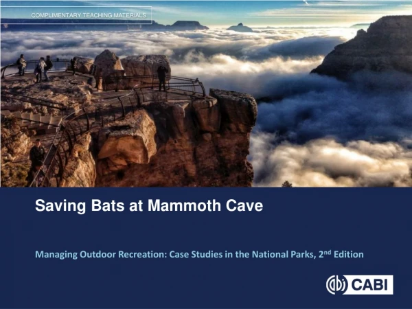 Saving Bats at Mammoth Cave