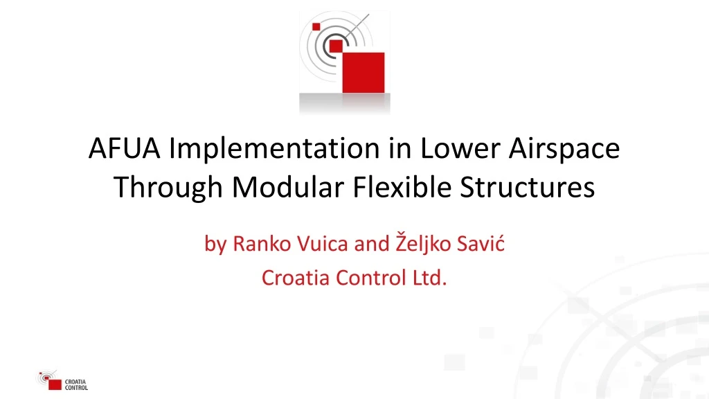 afua i mplementation in lower airspace t hrough modular flexible structures