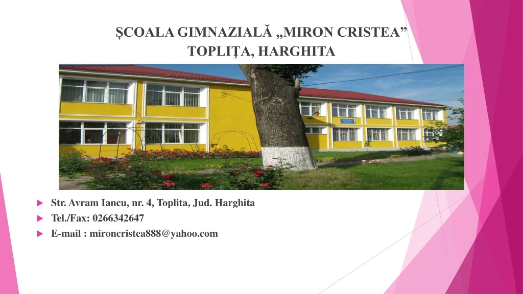 coala gimnazial miron cristea topli a harghita