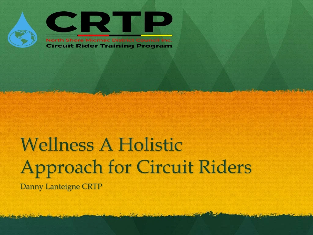 wellness a holistic approach for circuit riders