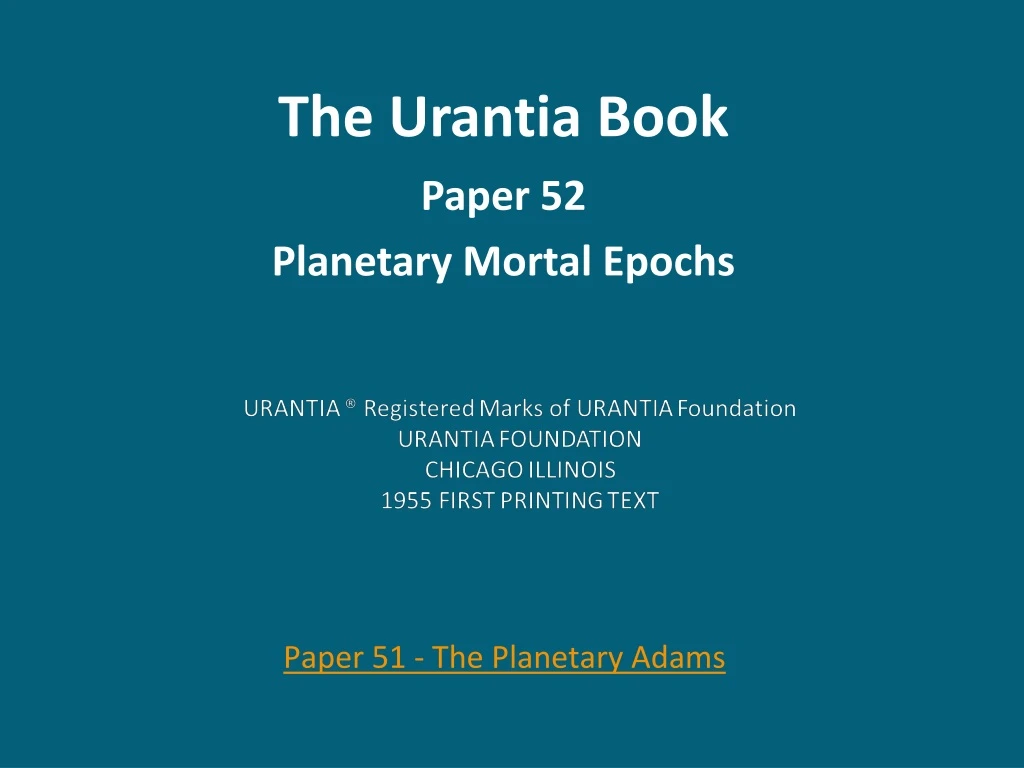 the urantia book