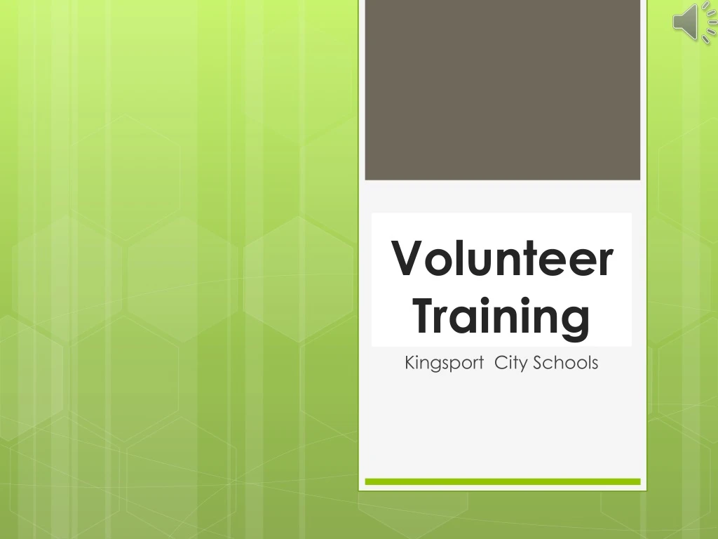 volunteer training