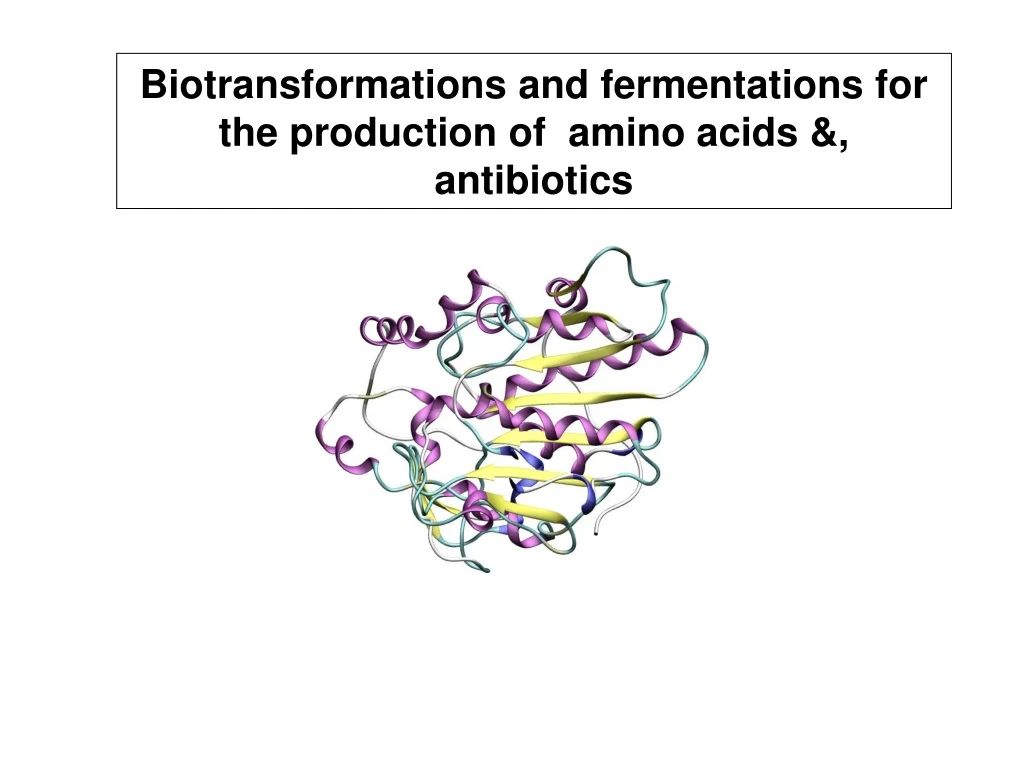 biotransformations and fermentations
