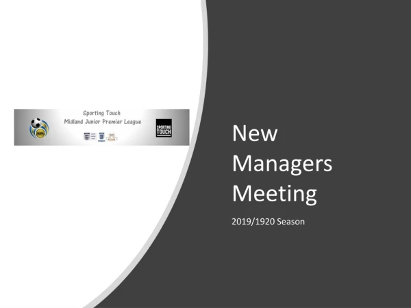 New Managers Meeting