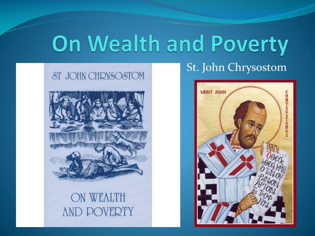 on wealth and poverty