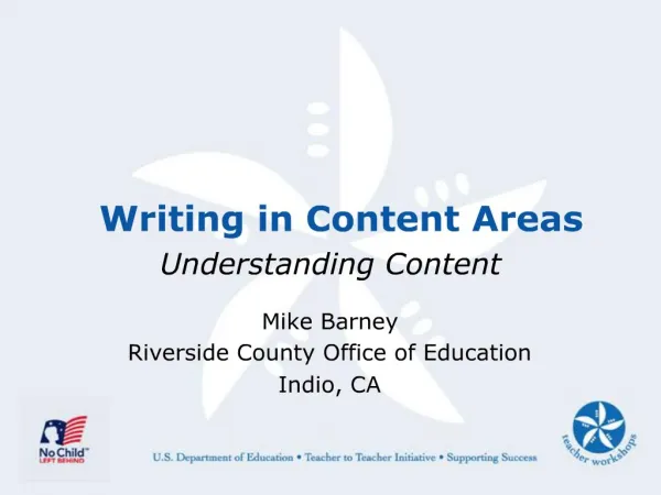 Writing in Content Areas