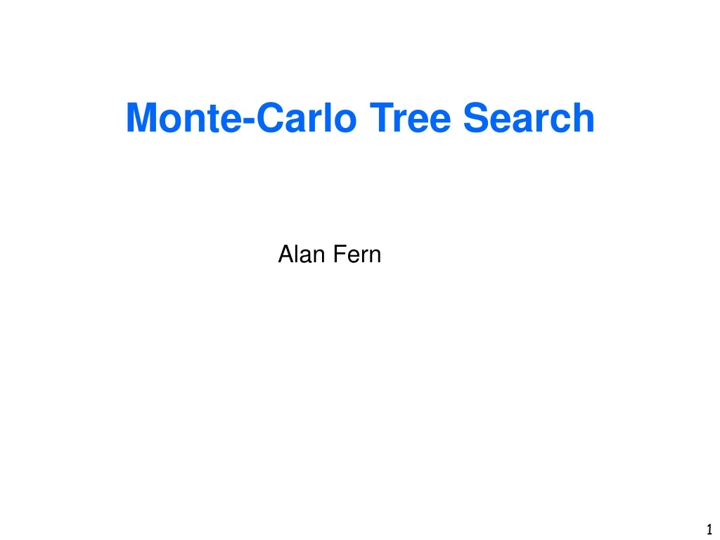 monte carlo tree search