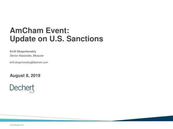 AmCham Event: Update on U.S. Sanctions