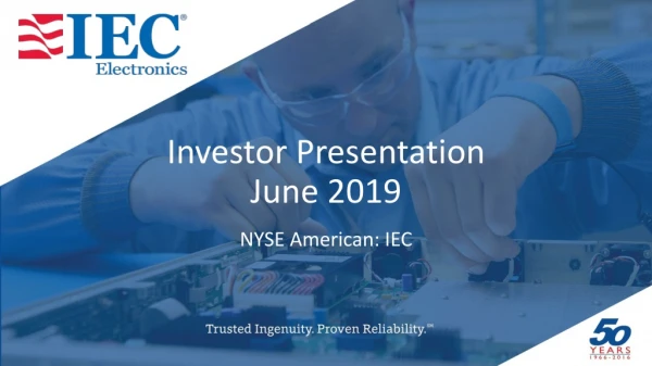 Investor Presentation June 2019