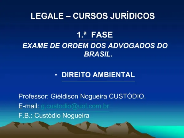 LEGALE CURSOS JUR DICOS
