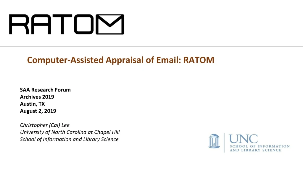 computer assisted appraisal of email ratom