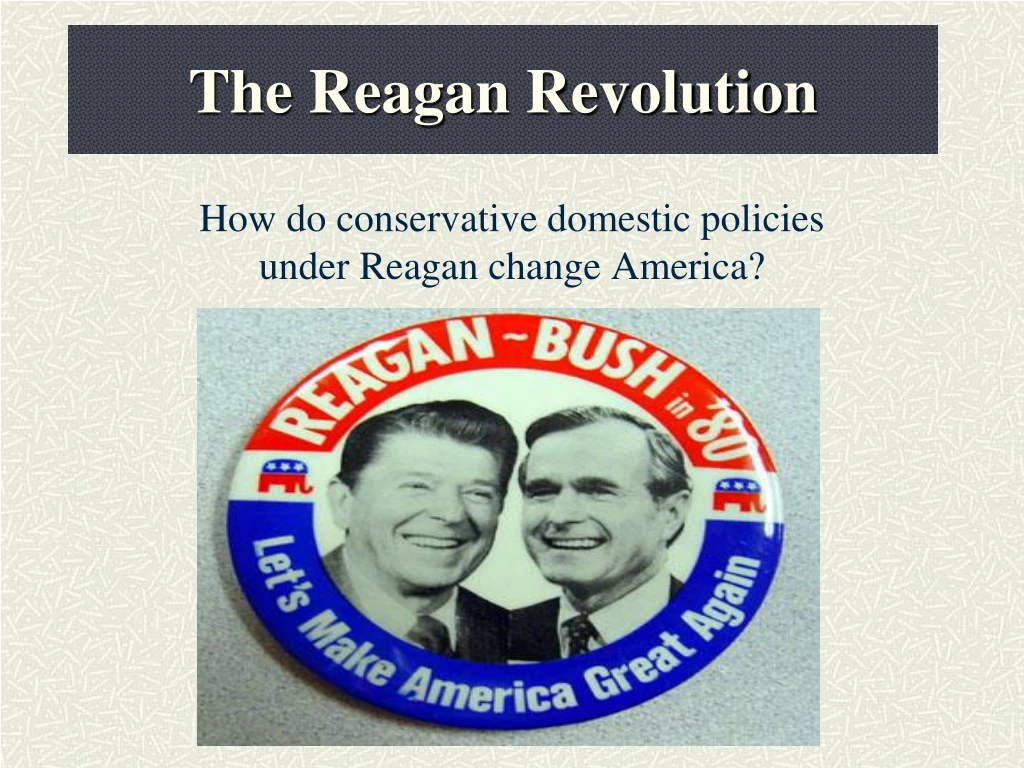 the reagan revolution