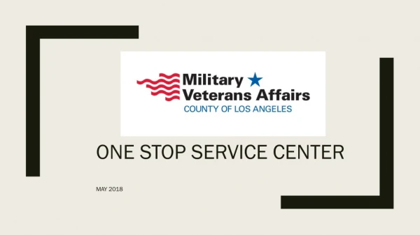 One Stop Service Center May 2018