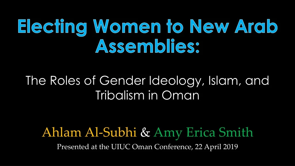 electing women to new arab assemblies