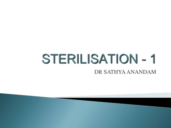 STERILISATION - 1