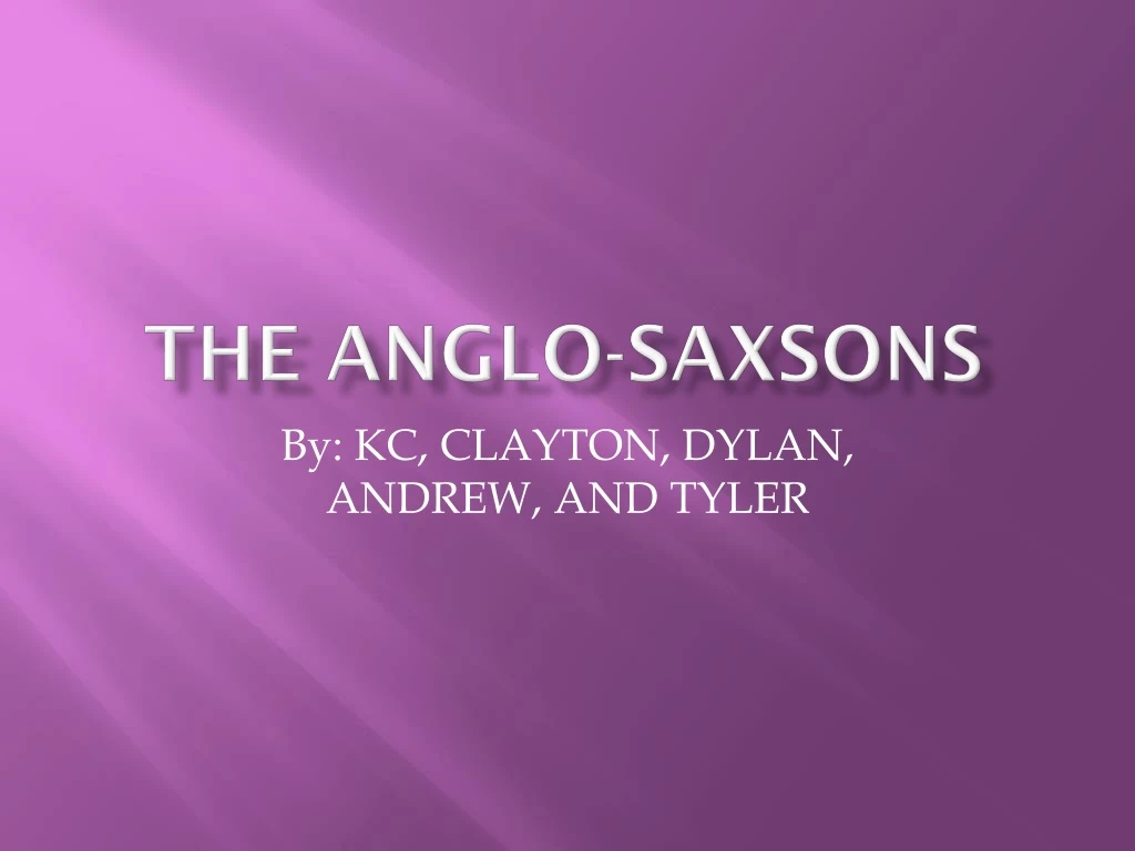 the anglo saxsons