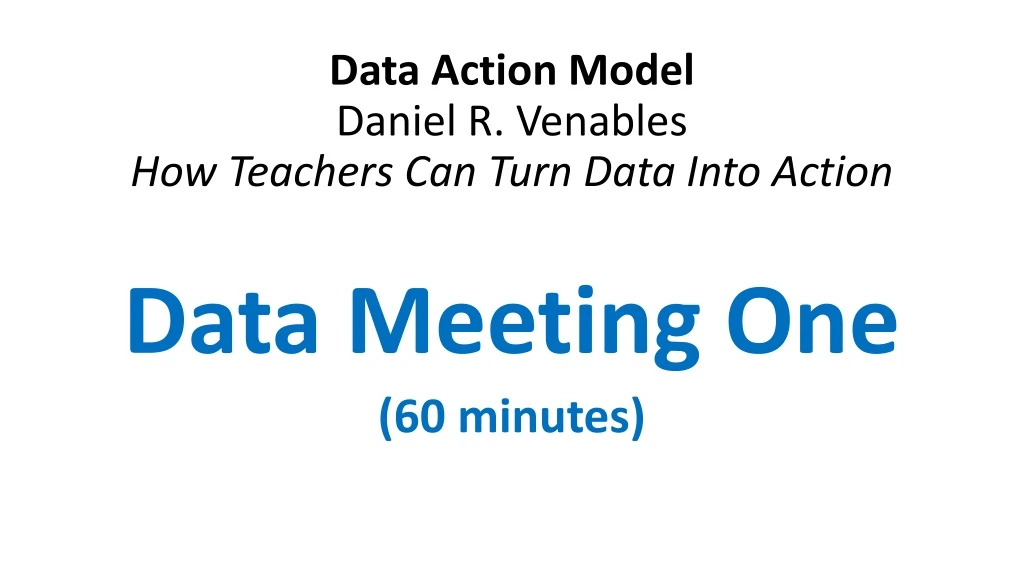 data action model daniel r venables how teachers can turn data into action