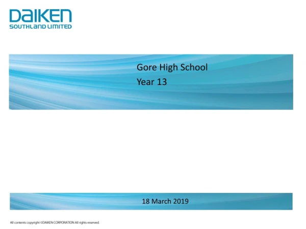 Gore High School Year 13