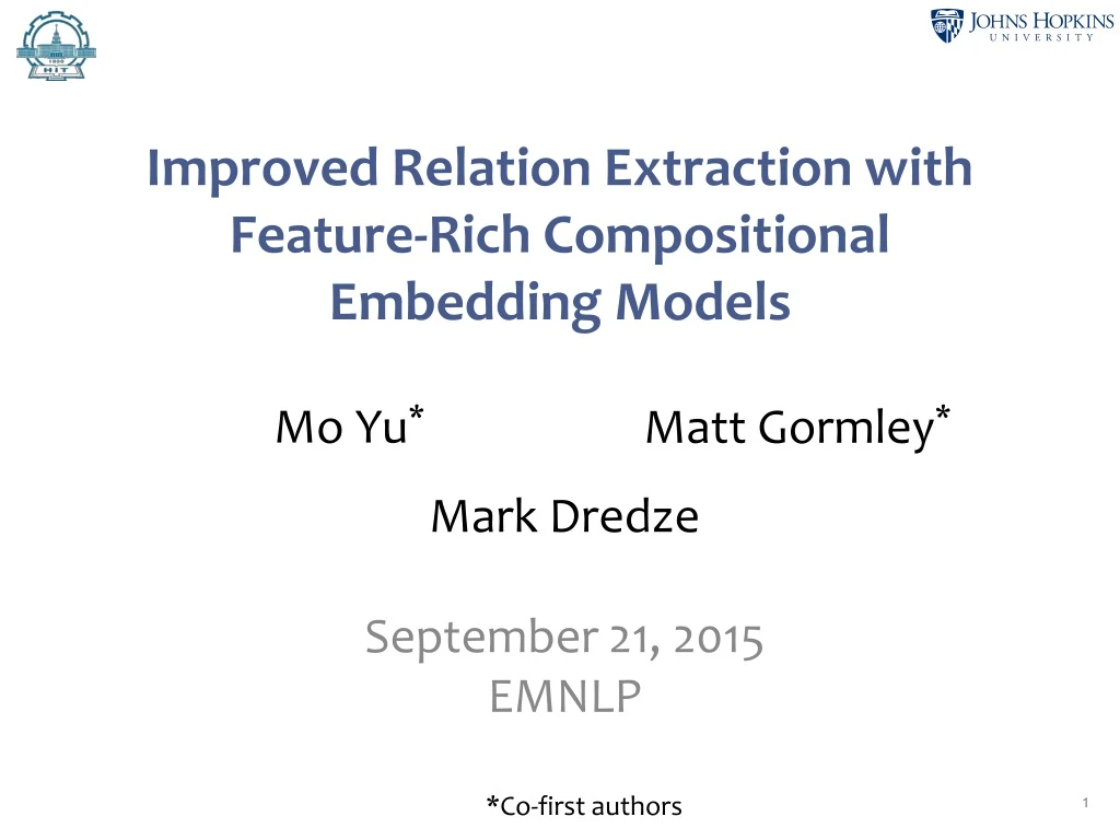 improved relation extraction with feature rich compositional embedding models