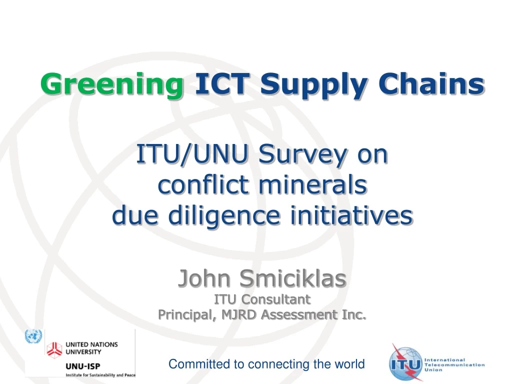 greening ict supply chains itu unu survey