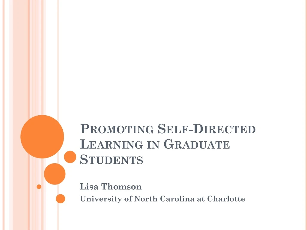 promoting self directed learning in graduate students