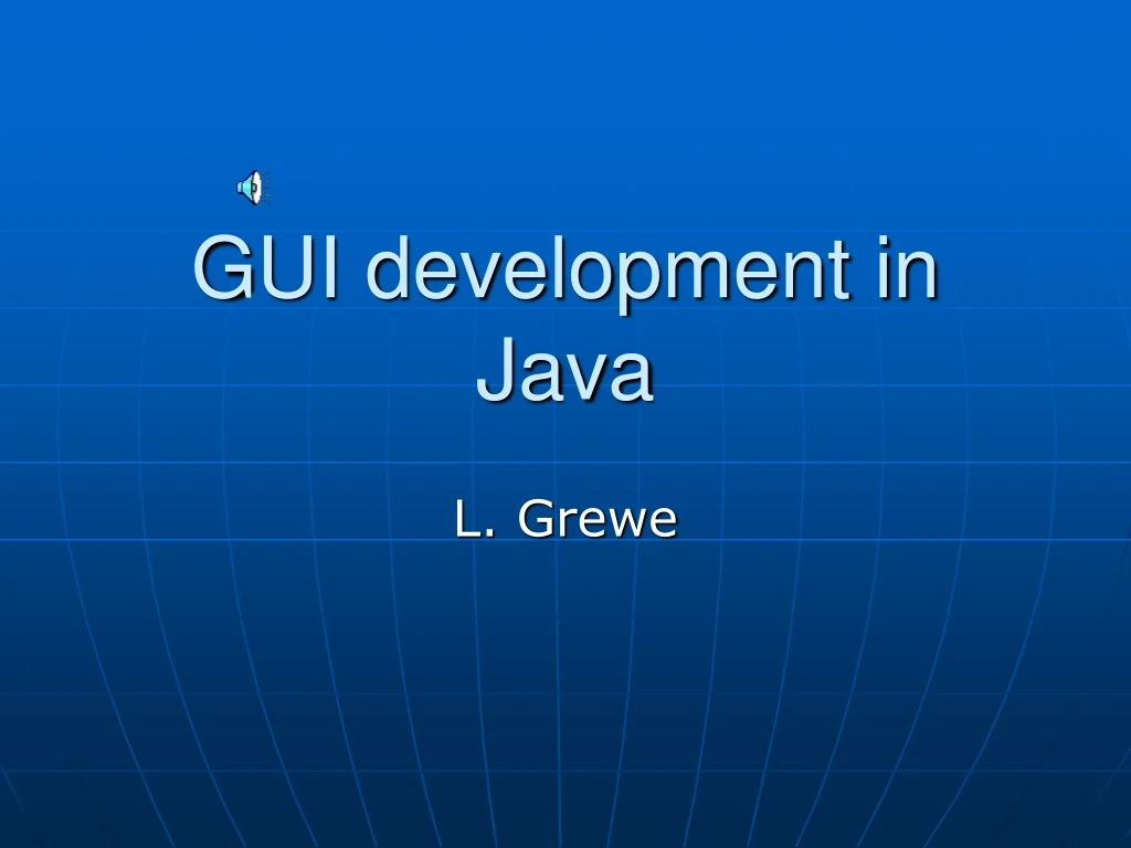 gui development in java