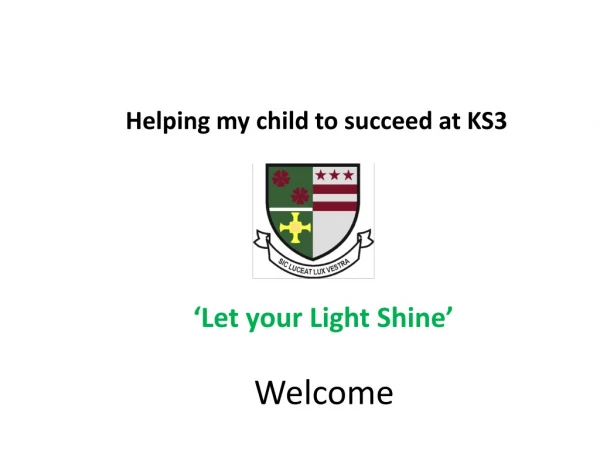 Helping my child to succeed at KS3