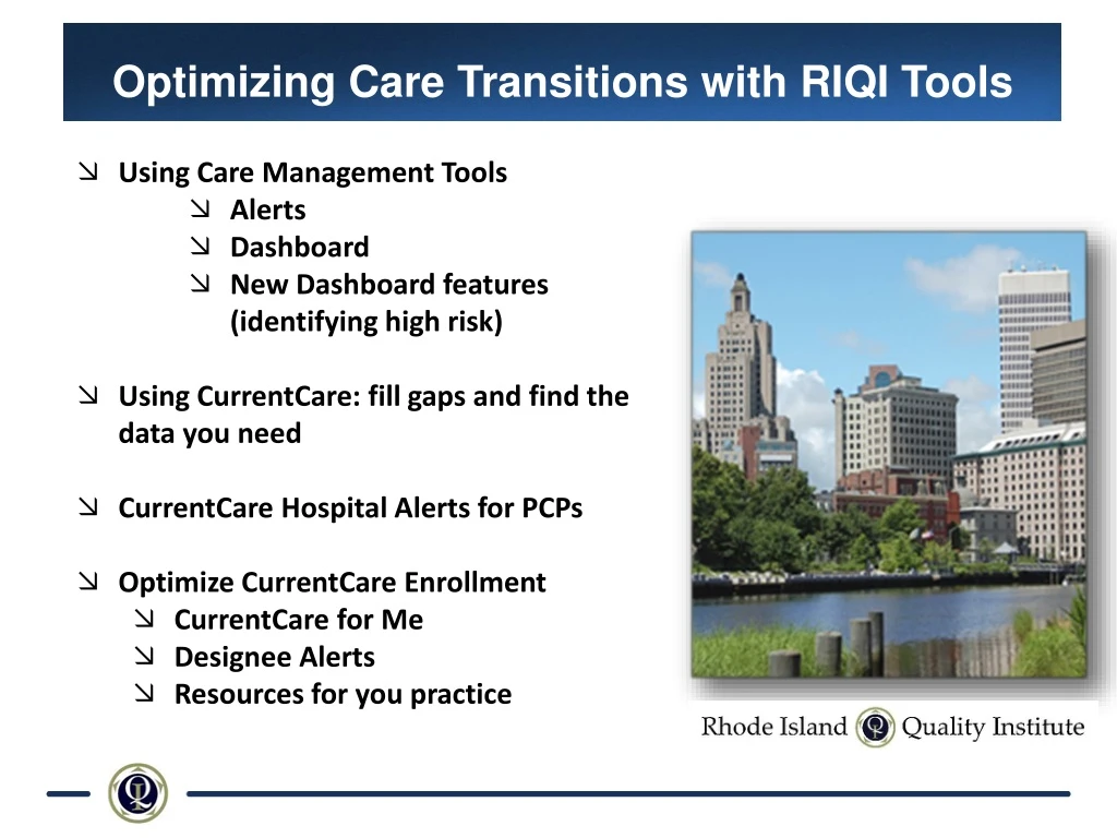 optimizing care transitions with riqi tools