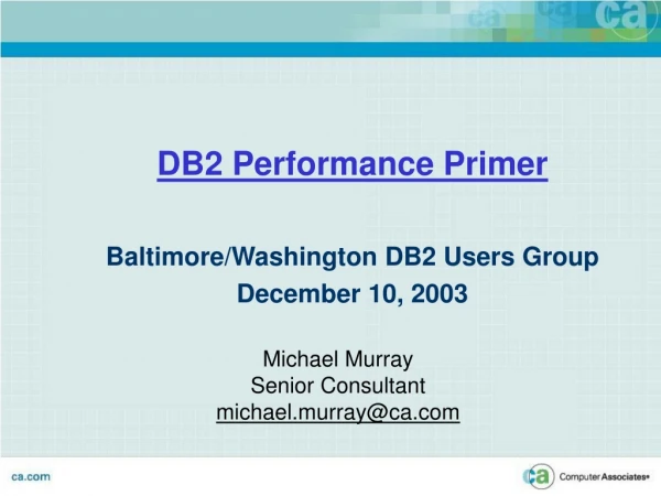 DB2 Performance Primer