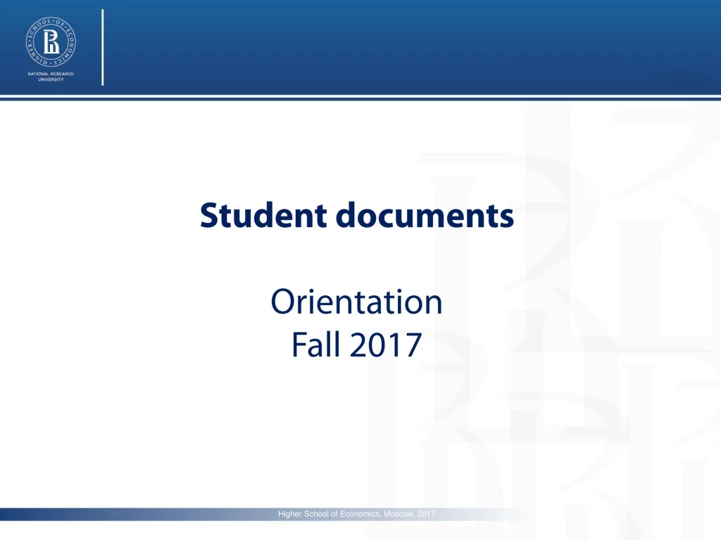 student documents orientation fall 2017
