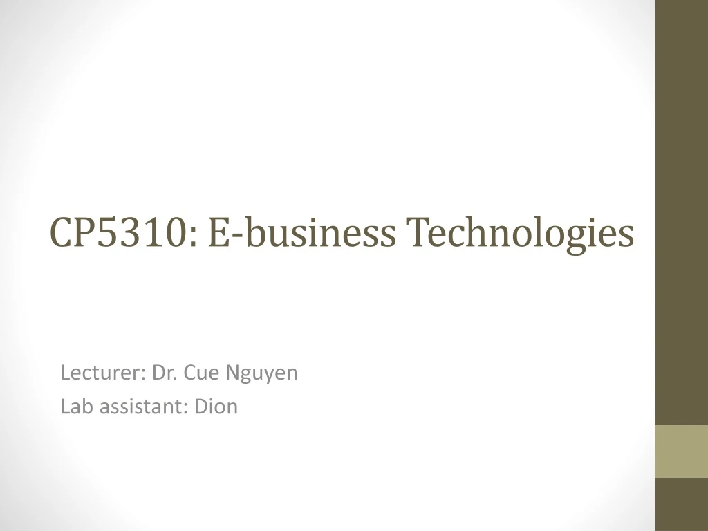 cp5310 e business technologies