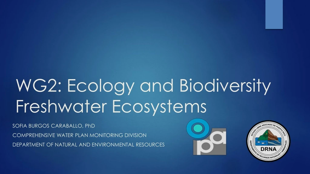 wg2 ecology and biodiversity freshwater ecosystems